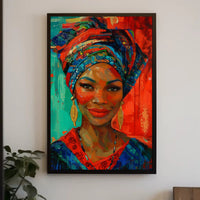 African Heritage Portrait: Vibrant Cultural or Heritage Poster PosterGoat