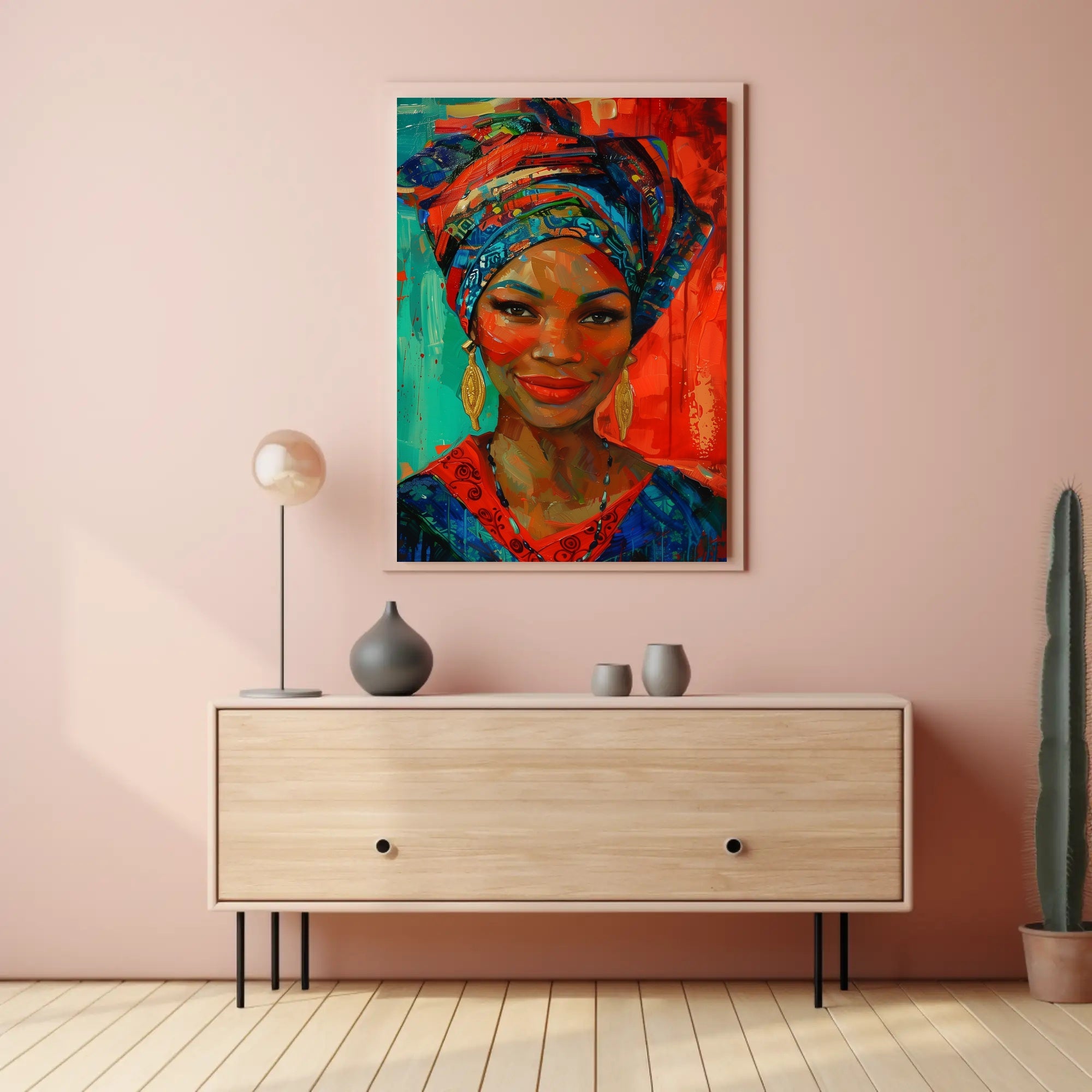 African Heritage Portrait: Vibrant Cultural or Heritage Poster PosterGoat