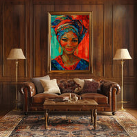 African Heritage Portrait: Vibrant Cultural or Heritage Poster PosterGoat