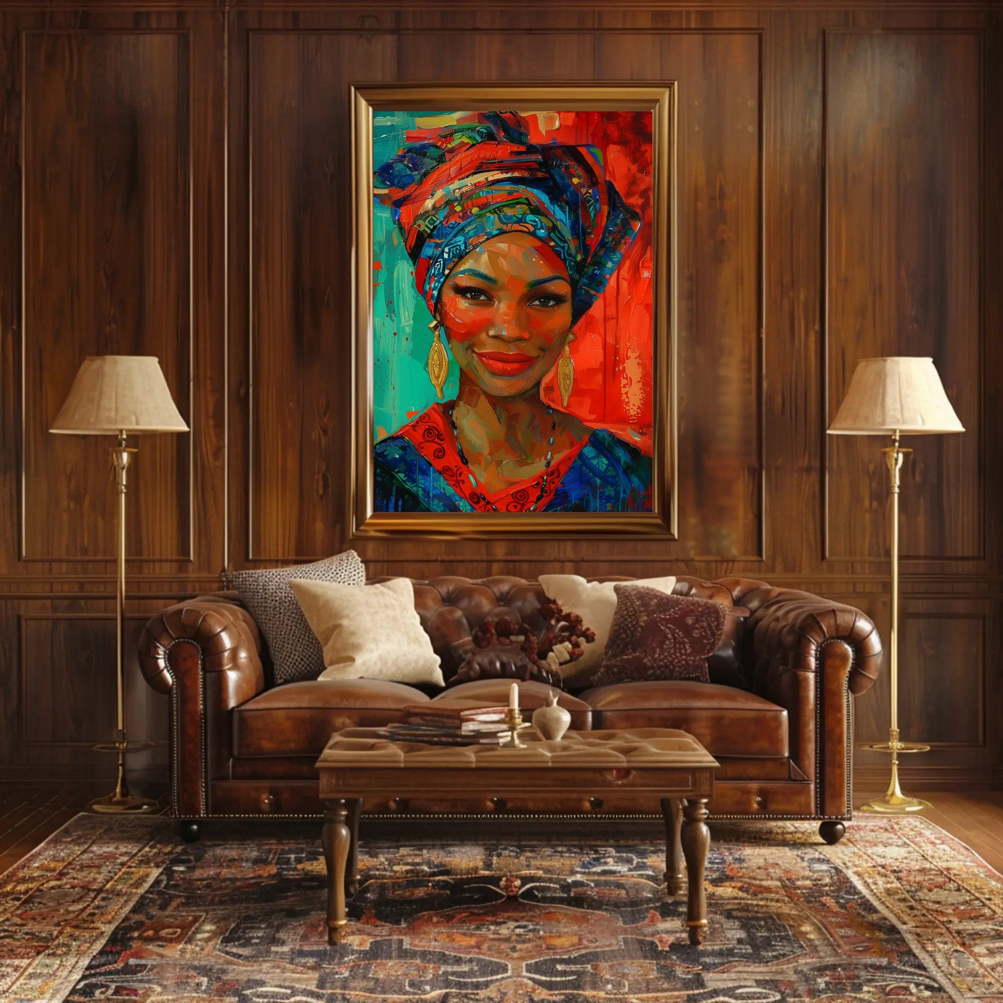 African Heritage Portrait: Vibrant Cultural or Heritage Poster PosterGoat