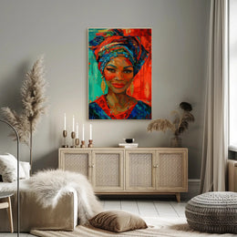African Heritage Portrait: Vibrant Cultural or Heritage Poster PosterGoat