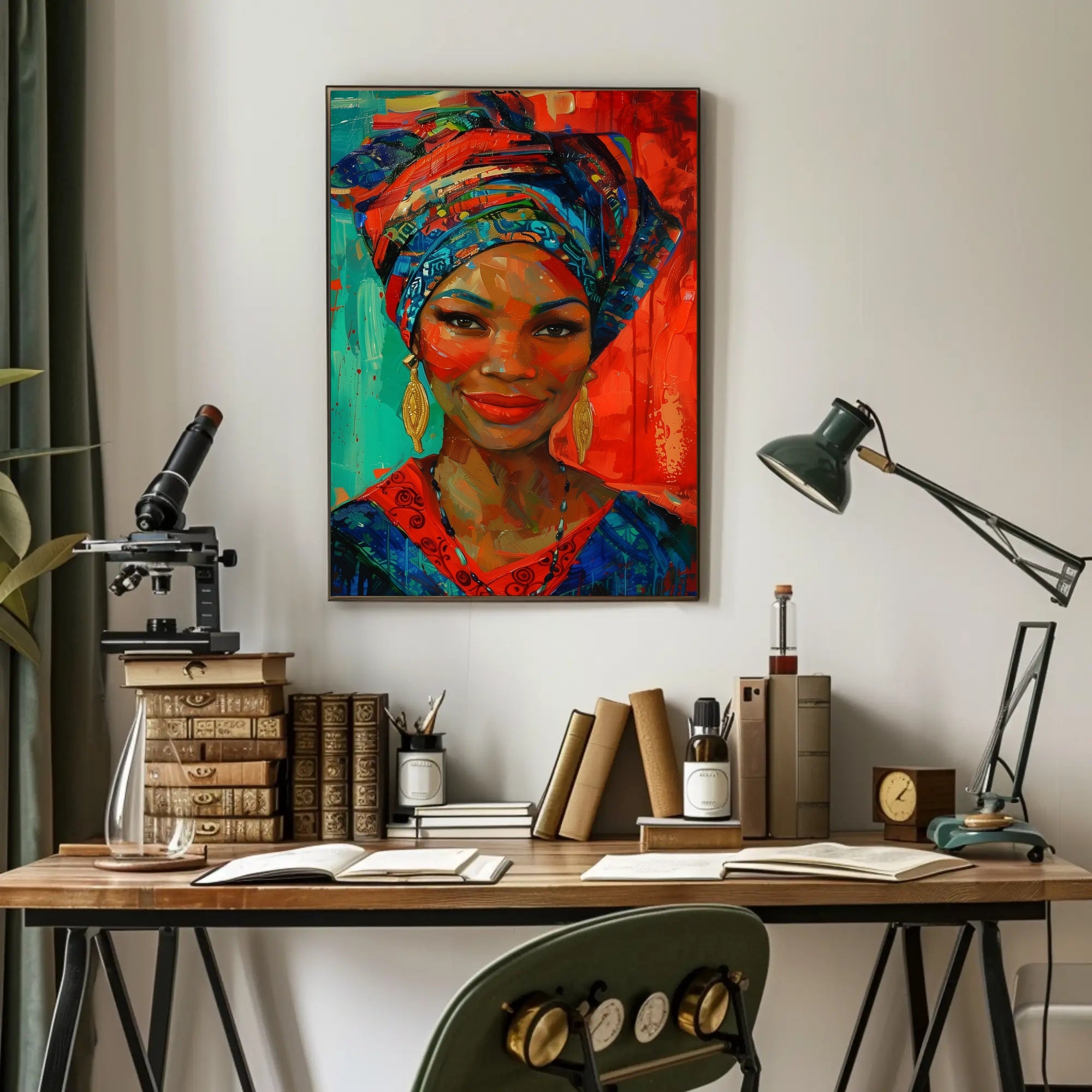 African Heritage Portrait: Vibrant Cultural or Heritage Poster PosterGoat