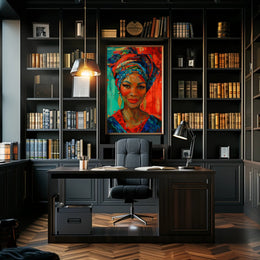 African Heritage Portrait: Vibrant Cultural or Heritage Poster PosterGoat