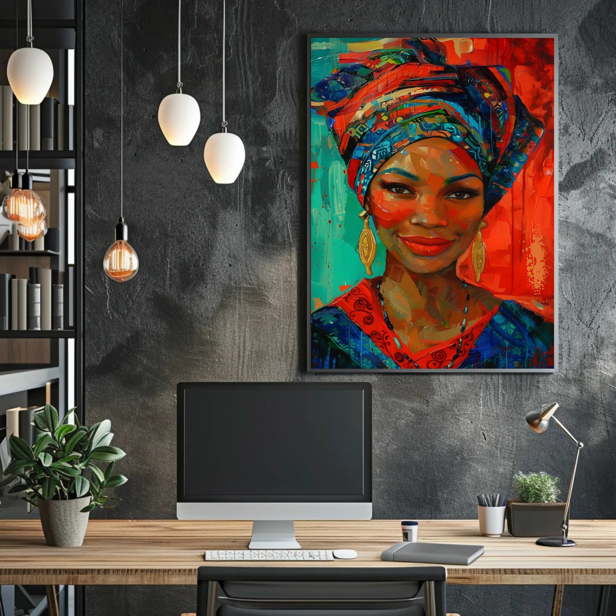 African Heritage Portrait: Vibrant Cultural or Heritage Poster PosterGoat