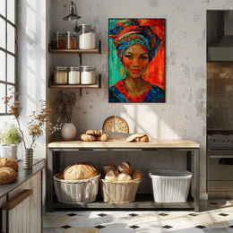 African Heritage Portrait: Vibrant Cultural or Heritage Poster PosterGoat