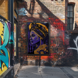 African Heritage Woman Portrait with Cultural or Heritage Poster PosterGoat