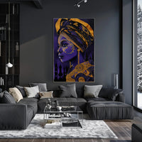 African Heritage Woman Portrait with Cultural or Heritage Poster PosterGoat