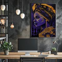 African Heritage Woman Portrait with Cultural or Heritage Poster PosterGoat