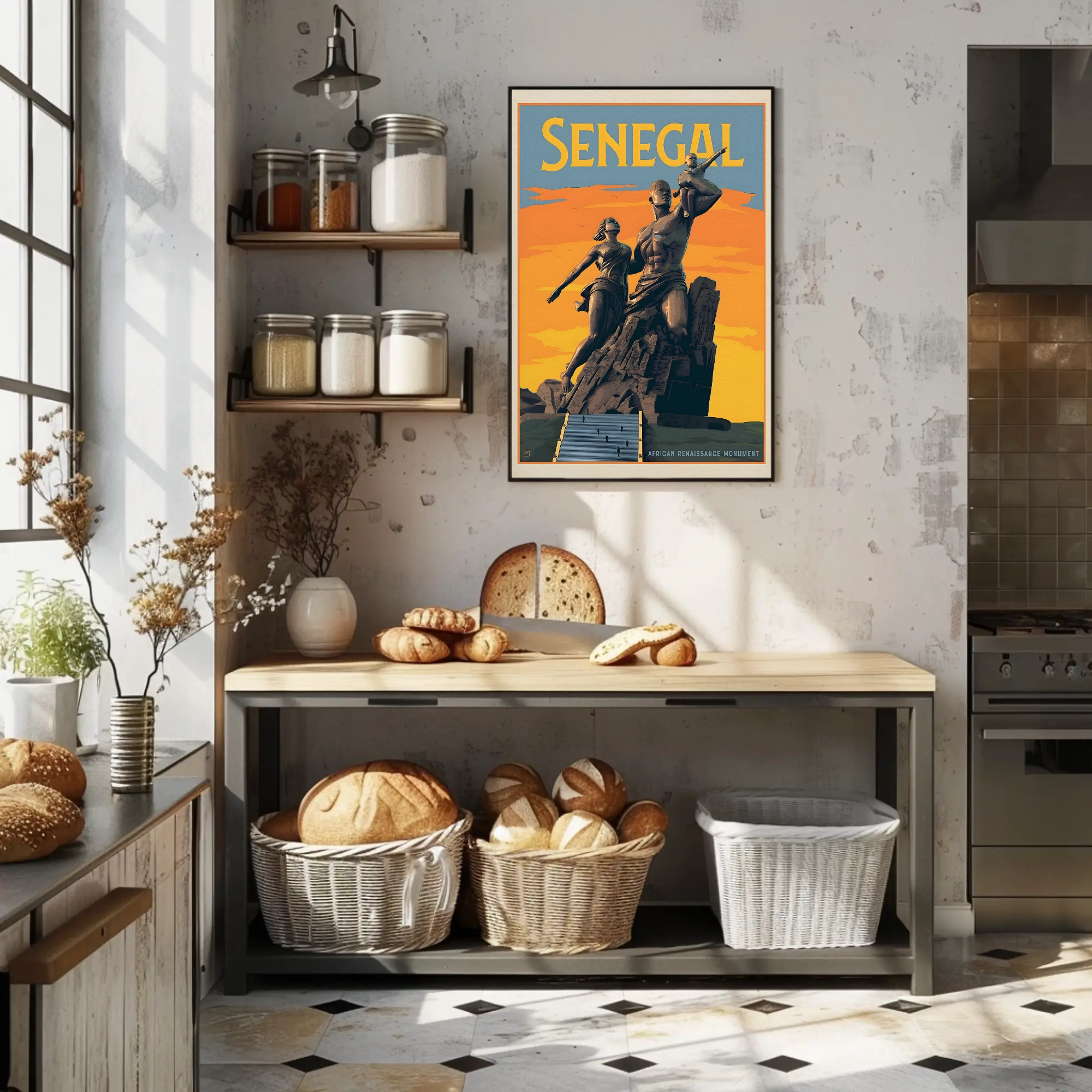 African Renaissance Landmark Celebration Cultural or Heritage Poster PosterGoat