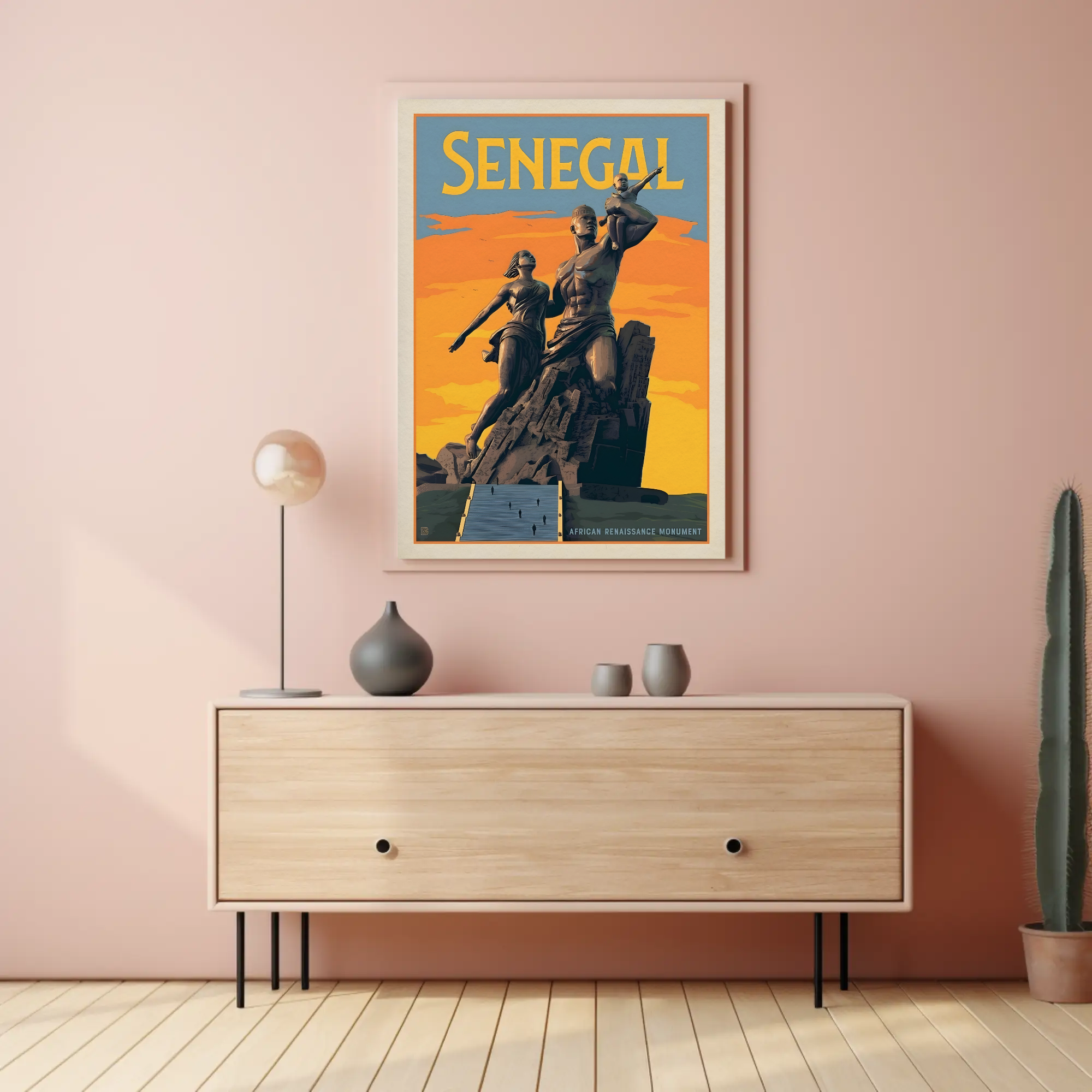 African Renaissance Landmark Celebration Cultural or Heritage Poster PosterGoat