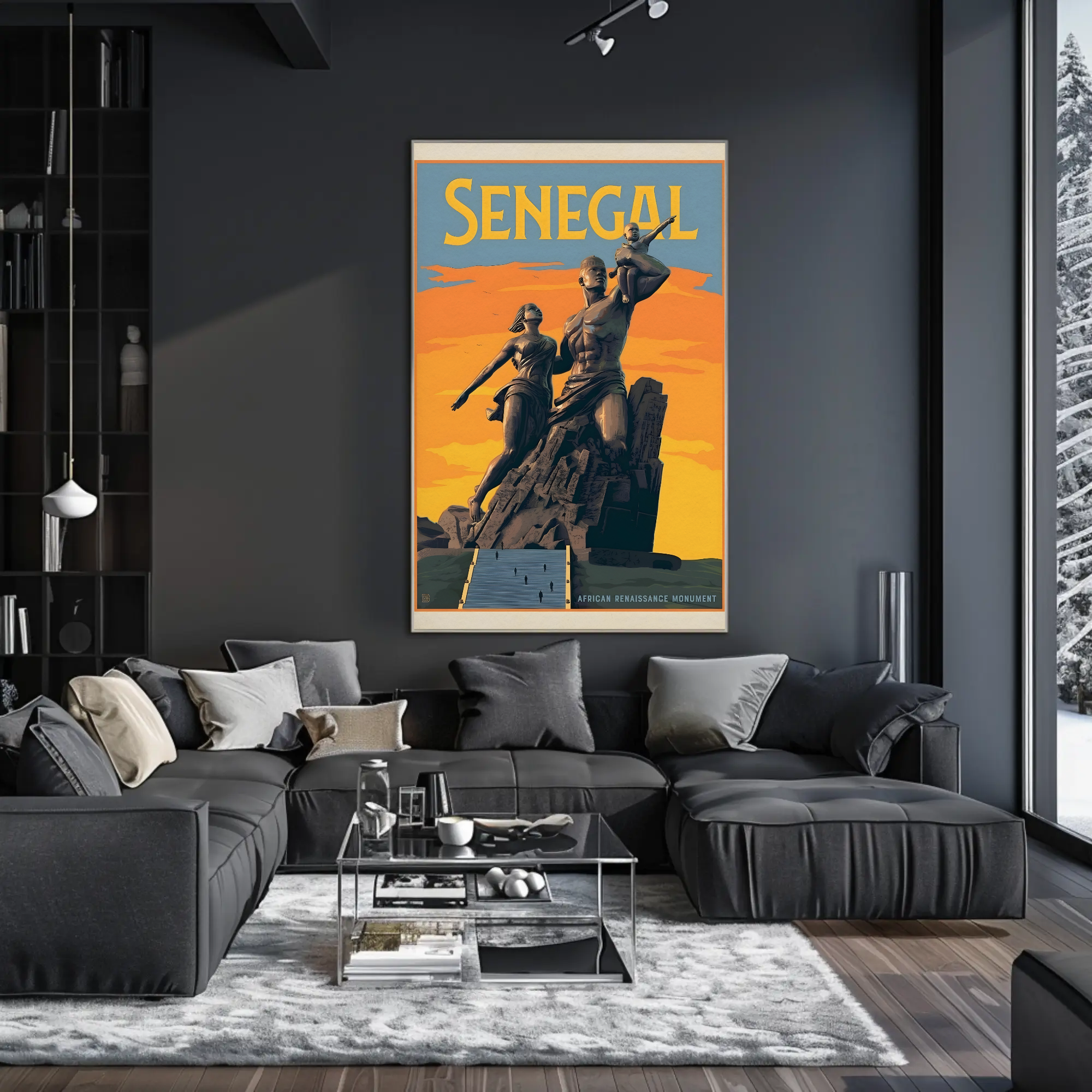 African Renaissance Landmark Celebration Cultural or Heritage Poster PosterGoat