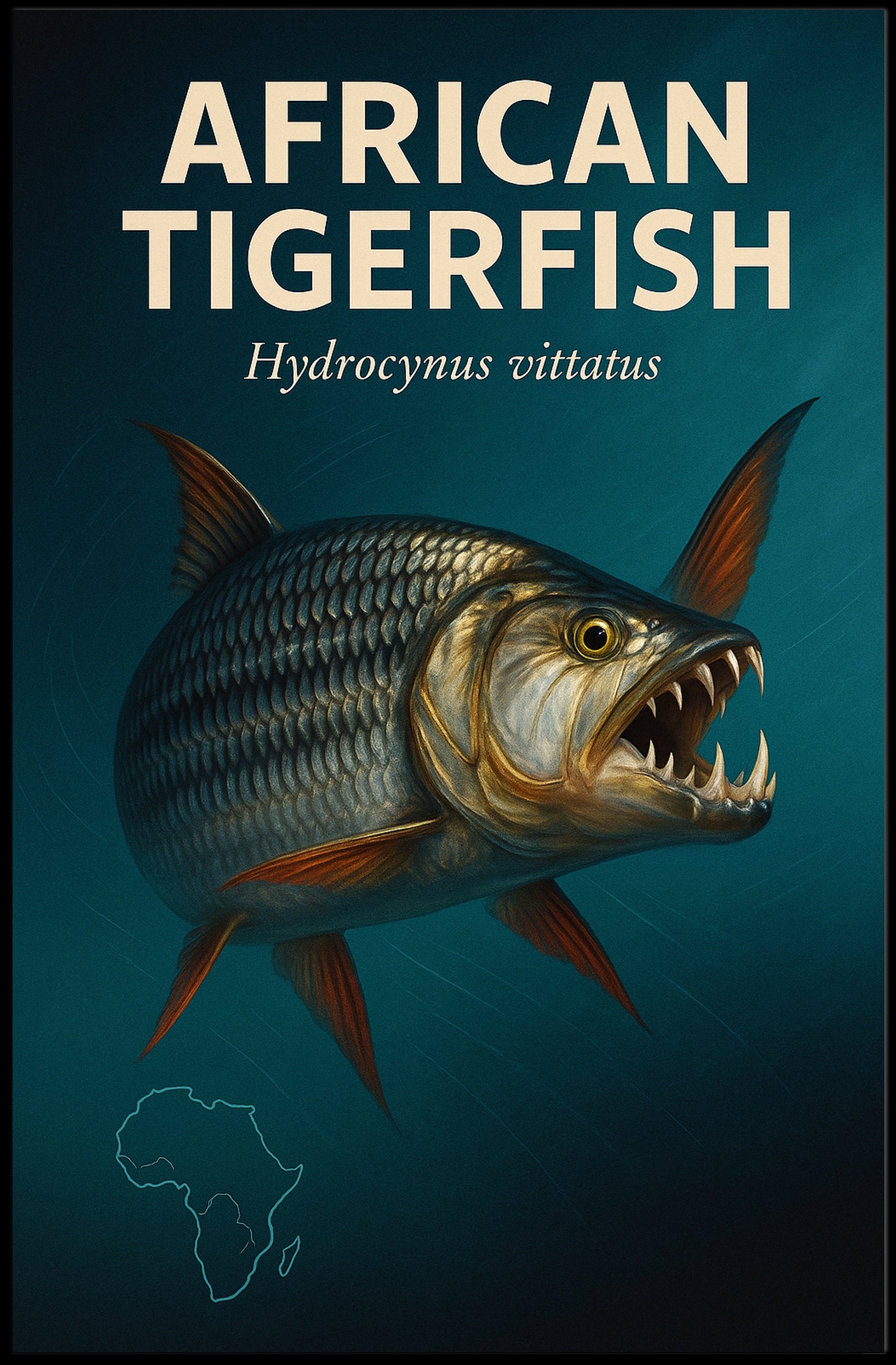 African Tigerfish Hydrocynus vittatus Poster PosterGoat
