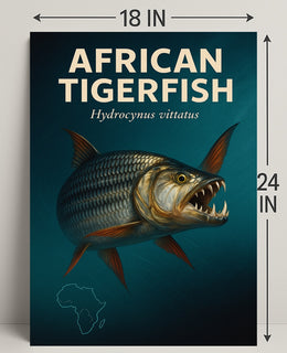 African Tigerfish Hydrocynus vittatus Poster PosterGoat