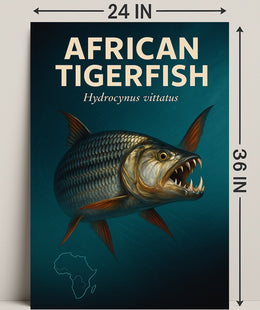 African Tigerfish Hydrocynus vittatus Poster PosterGoat
