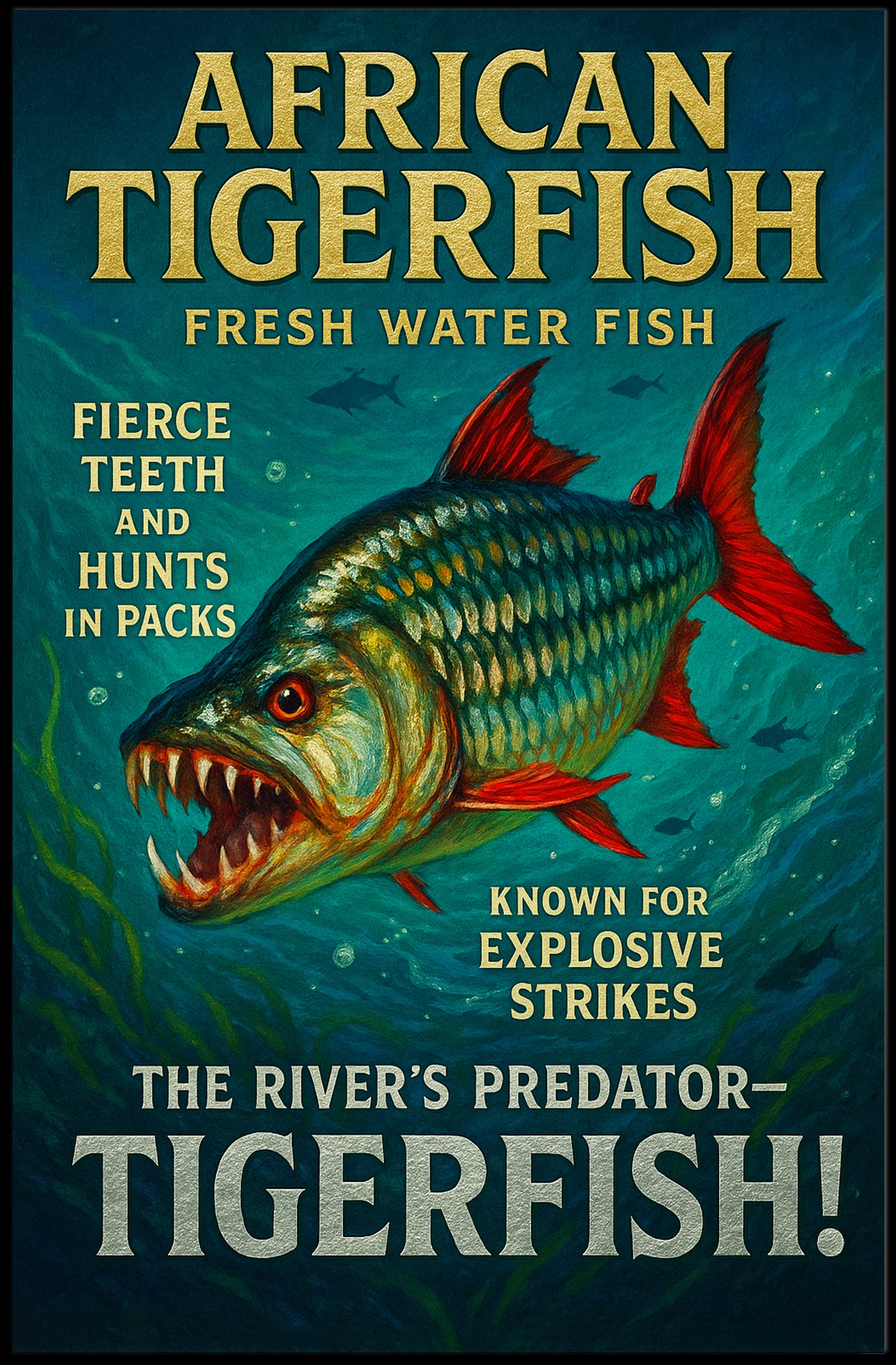 African Tigerfish The Rivers Predator Poster PosterGoat