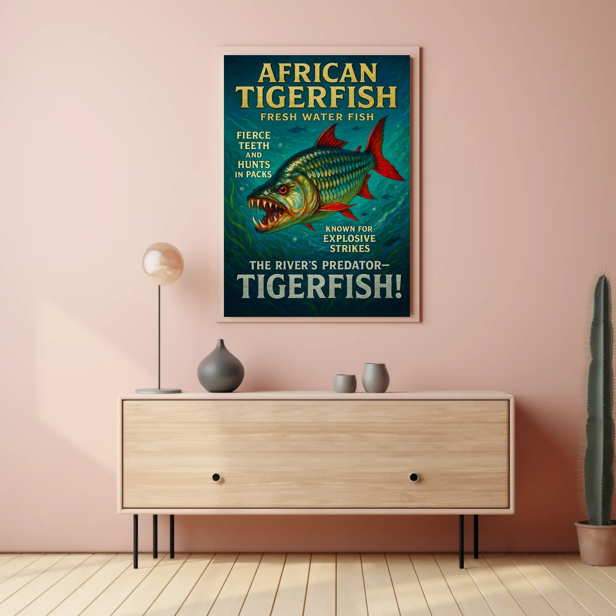African Tigerfish The Rivers Predator Poster PosterGoat