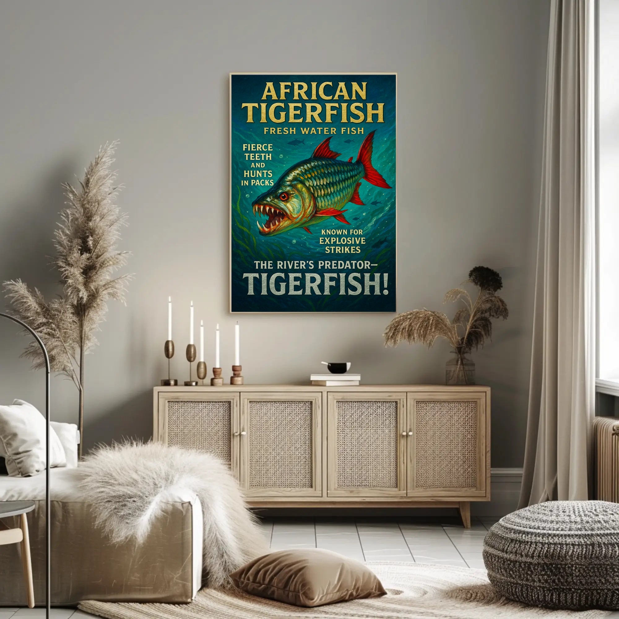 African Tigerfish The Rivers Predator Poster PosterGoat