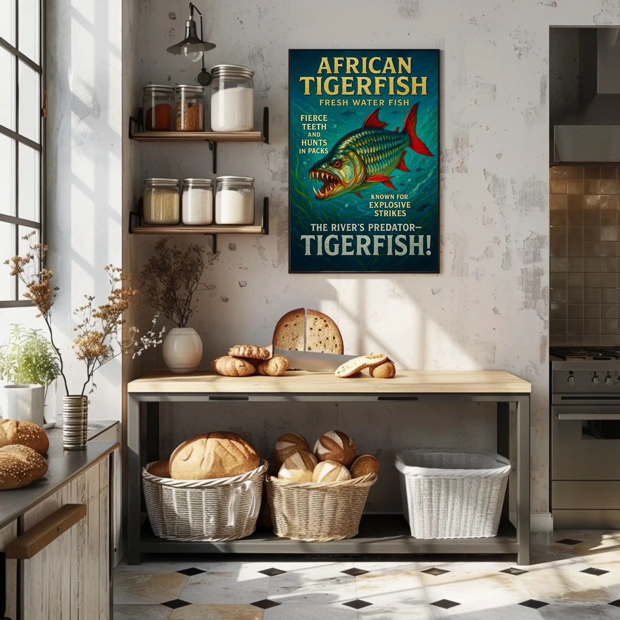African Tigerfish The Rivers Predator Poster PosterGoat