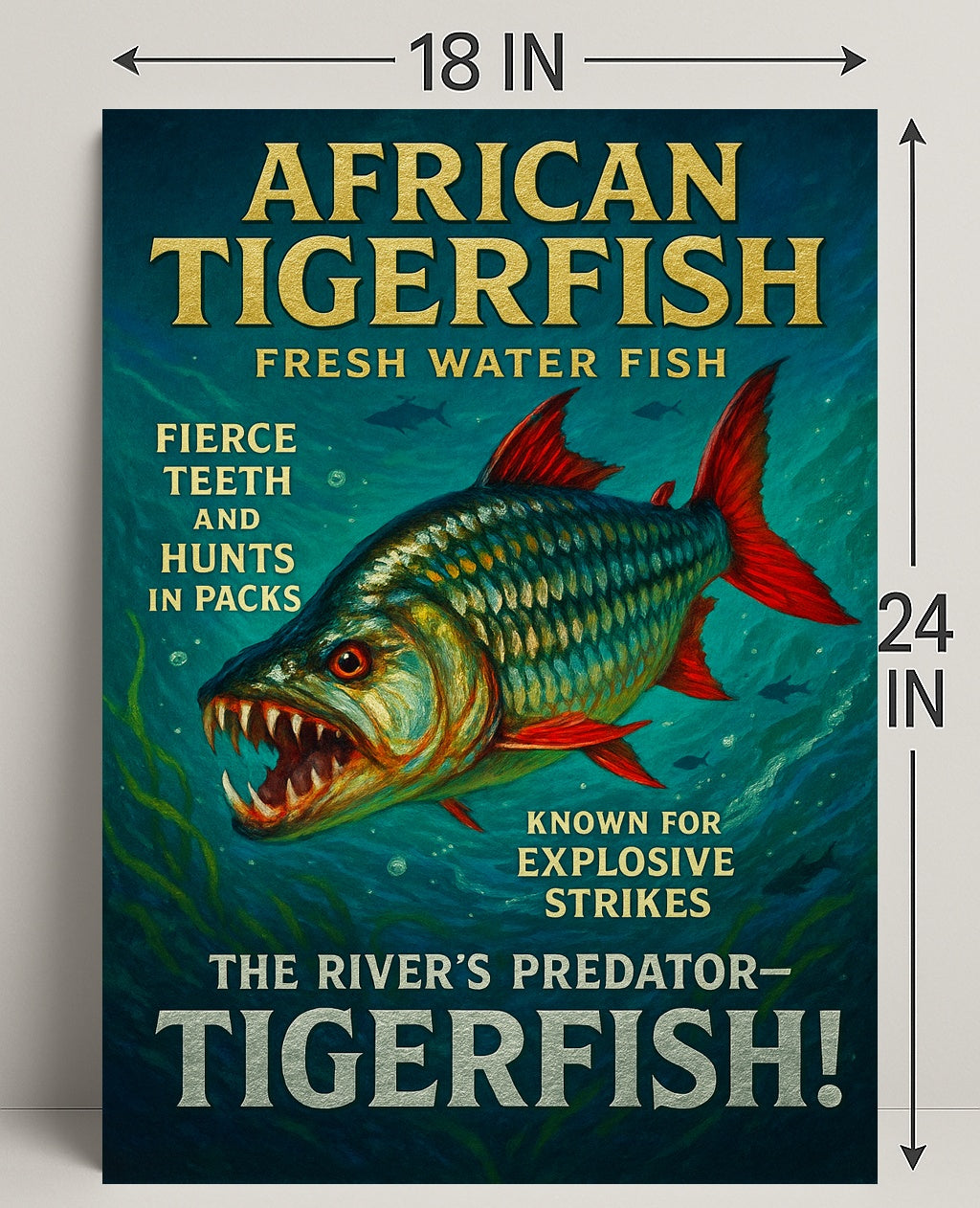 African Tigerfish The Rivers Predator Poster PosterGoat