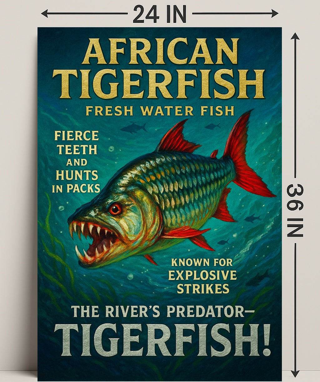 African Tigerfish The Rivers Predator Poster PosterGoat