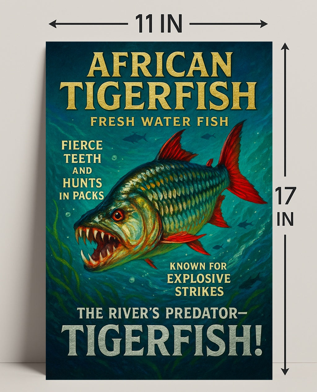 African Tigerfish The Rivers Predator Poster PosterGoat
