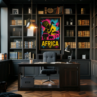 African Wildlife Vibrance Captured in Cultural Heritage Poster PosterGoat
