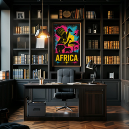 African Wildlife Vibrance Captured in Cultural Heritage Poster PosterGoat