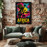 African Wildlife Vibrance Captured in Cultural Heritage Poster PosterGoat