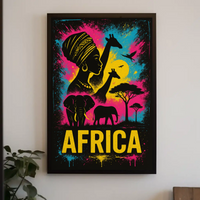 African Wildlife Vibrance Captured in Cultural Heritage Poster PosterGoat