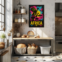 African Wildlife Vibrance Captured in Cultural Heritage Poster PosterGoat