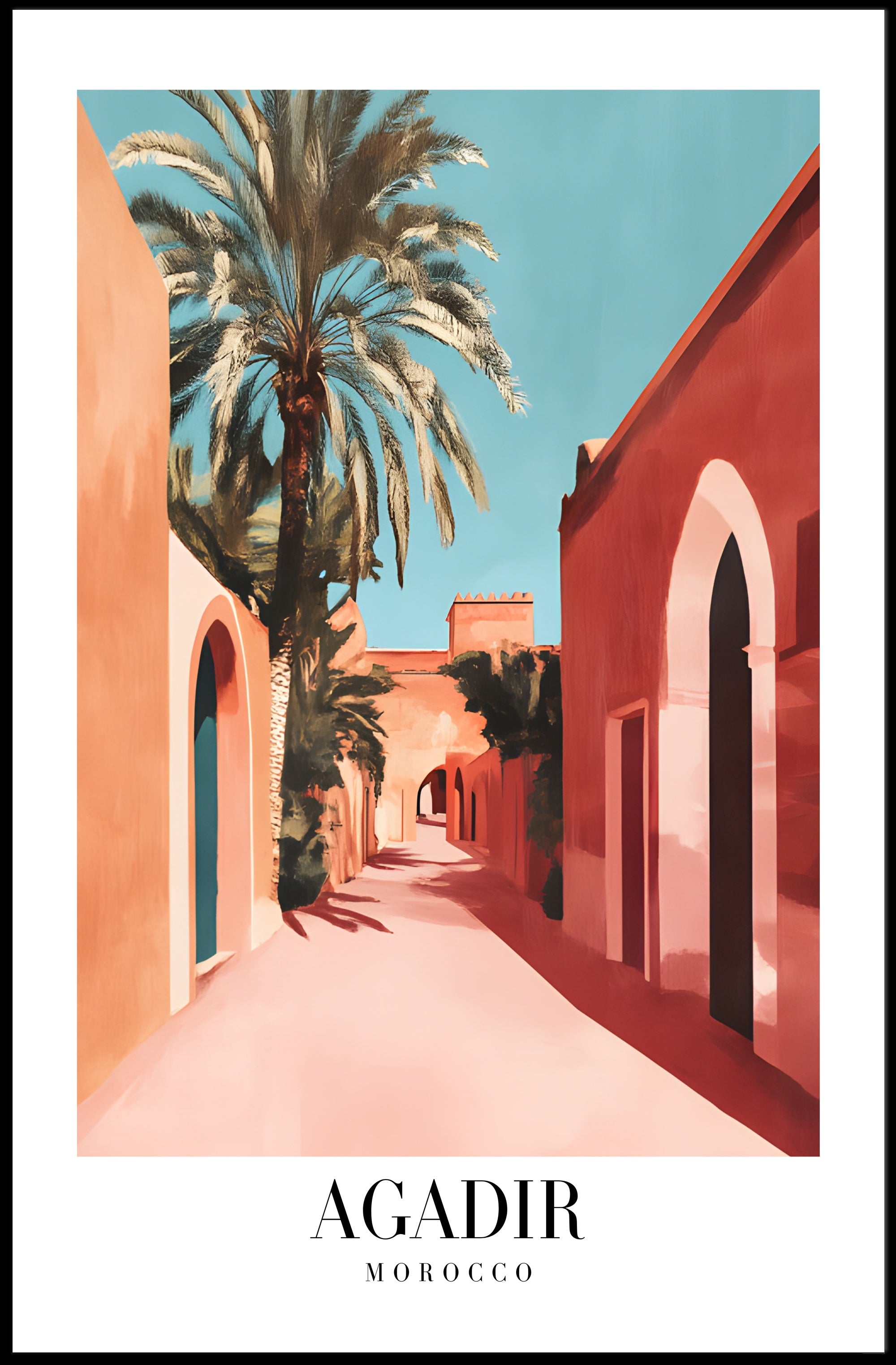 Agadir Moroccan Architecture Travel Poster PosterGoat