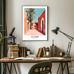 Agadir Moroccan Architecture Travel Poster PosterGoat