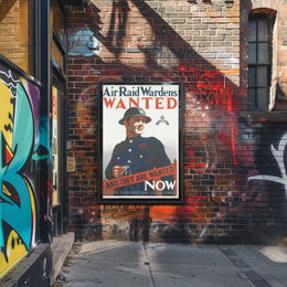 Air Raid Wardens Wanted Poster PosterGoat