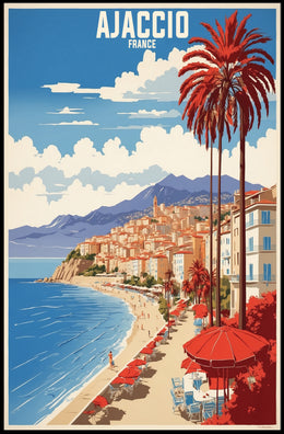 Ajaccio Coastal Charm Travel Poster PosterGoat