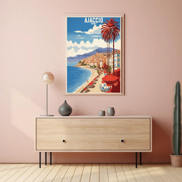 Ajaccio Coastal Charm Travel Poster PosterGoat