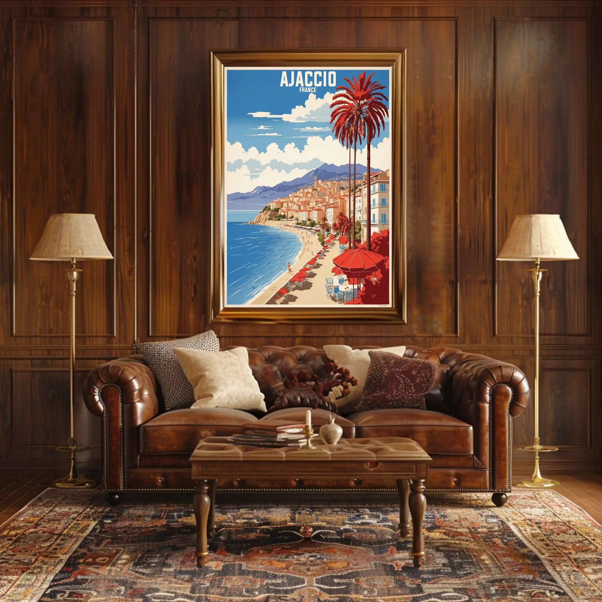 Ajaccio Coastal Charm Travel Poster PosterGoat
