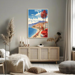 Ajaccio Coastal Charm Travel Poster PosterGoat