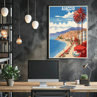 Ajaccio Coastal Charm Travel Poster PosterGoat