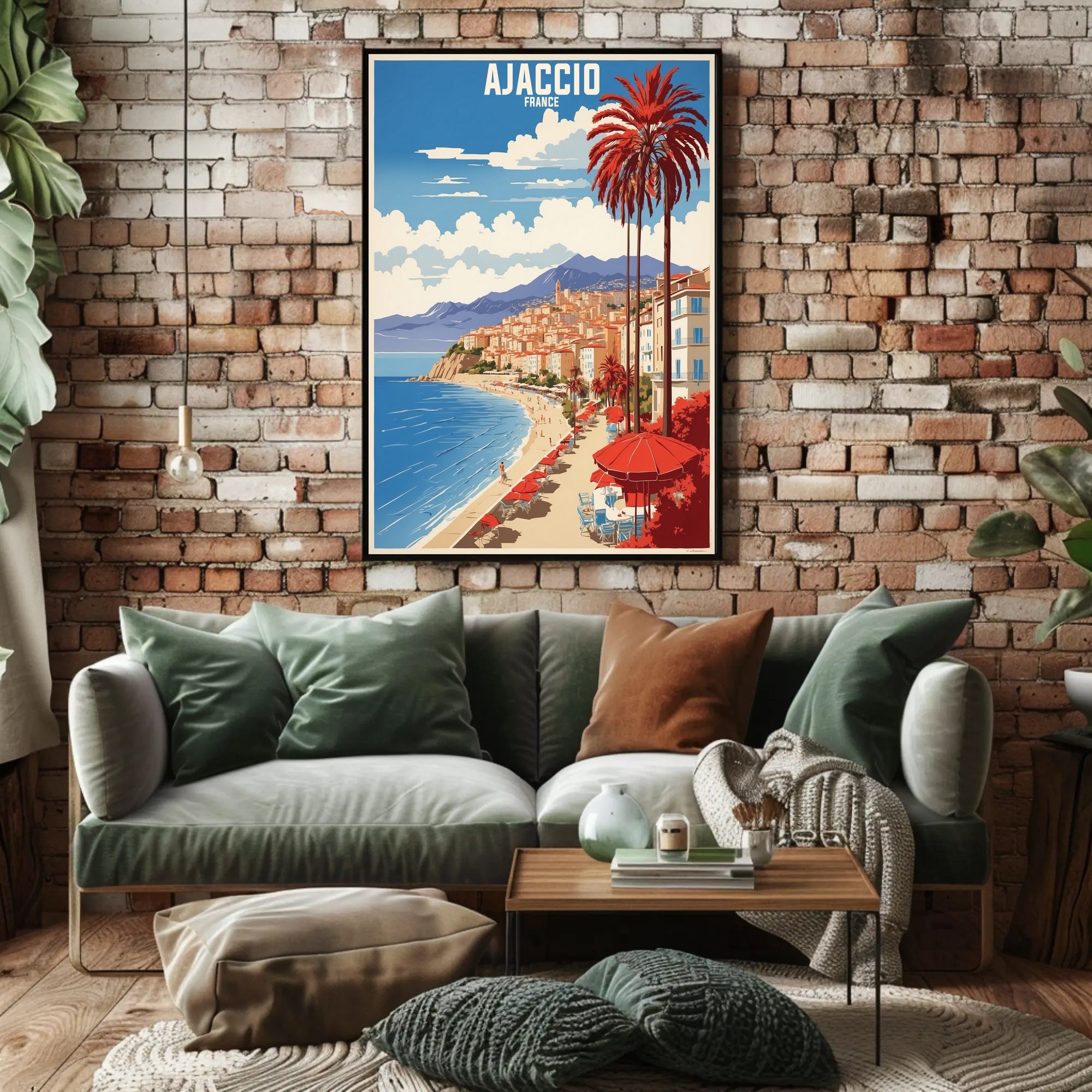 Ajaccio Coastal Charm Travel Poster PosterGoat