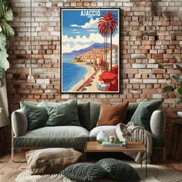 Ajaccio Coastal Charm Travel Poster PosterGoat