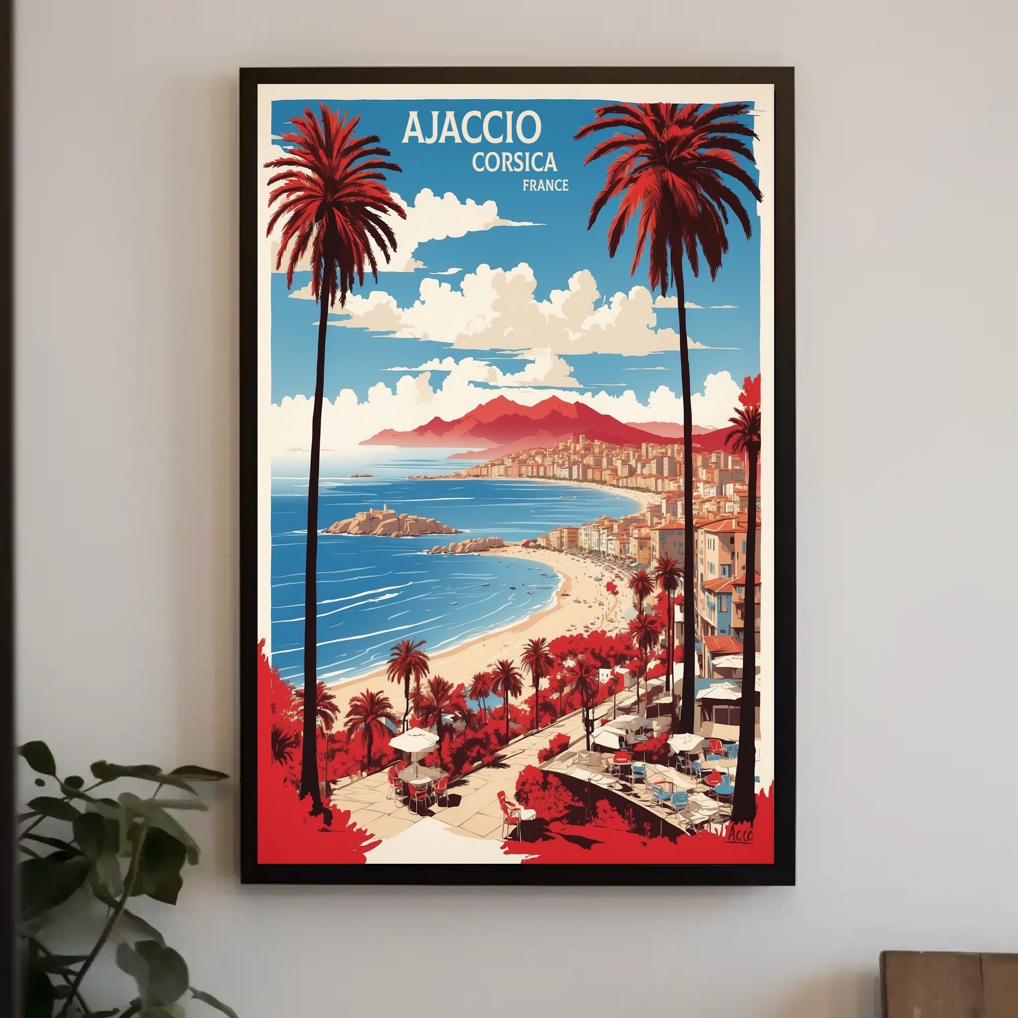 Ajaccio Coastal Getaway Travel Poster PosterGoat