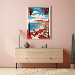 Ajaccio Coastal Getaway Travel Poster PosterGoat