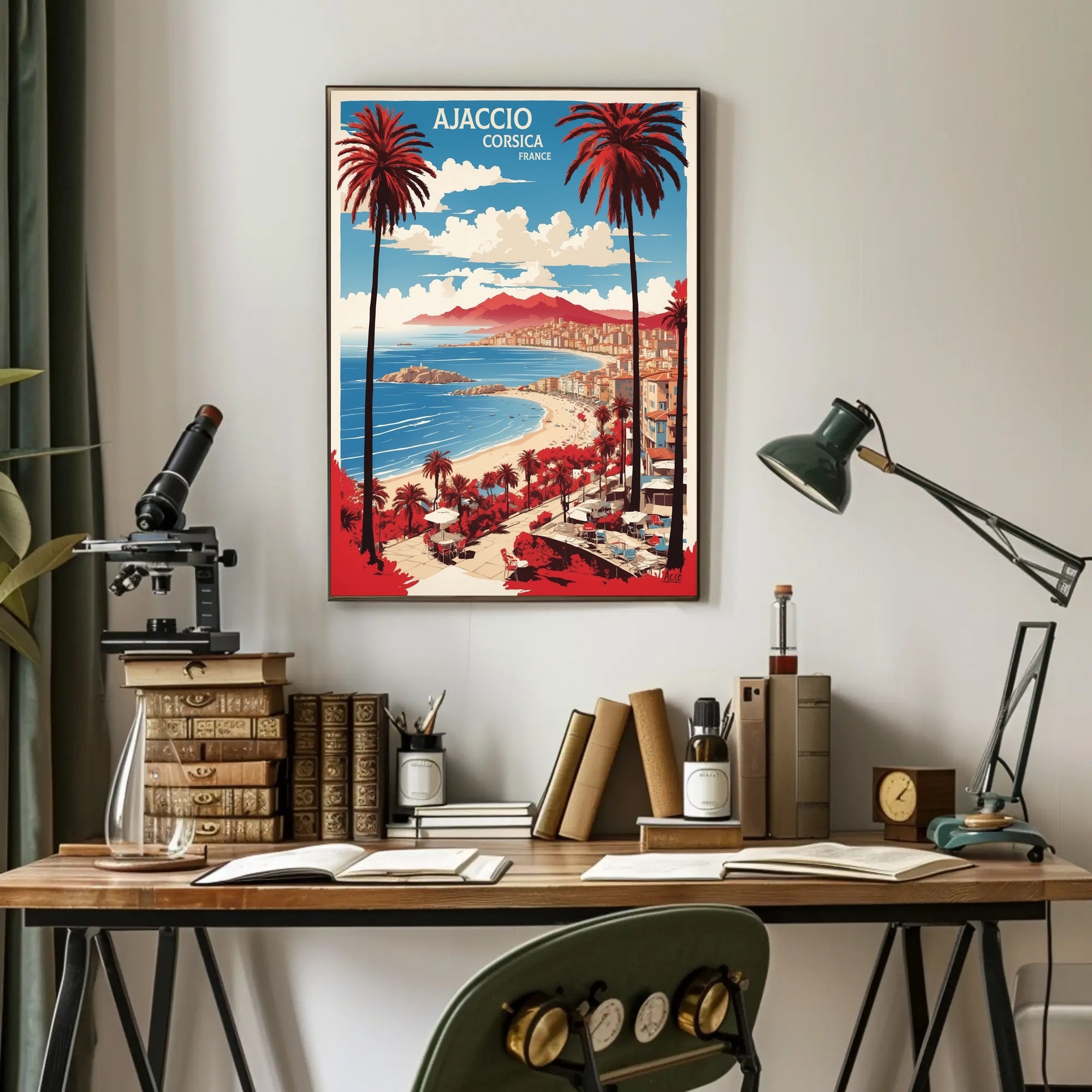 Ajaccio Coastal Getaway Travel Poster PosterGoat