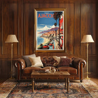 Ajaccio Coastal Vintage Travel Art Poster PosterGoat