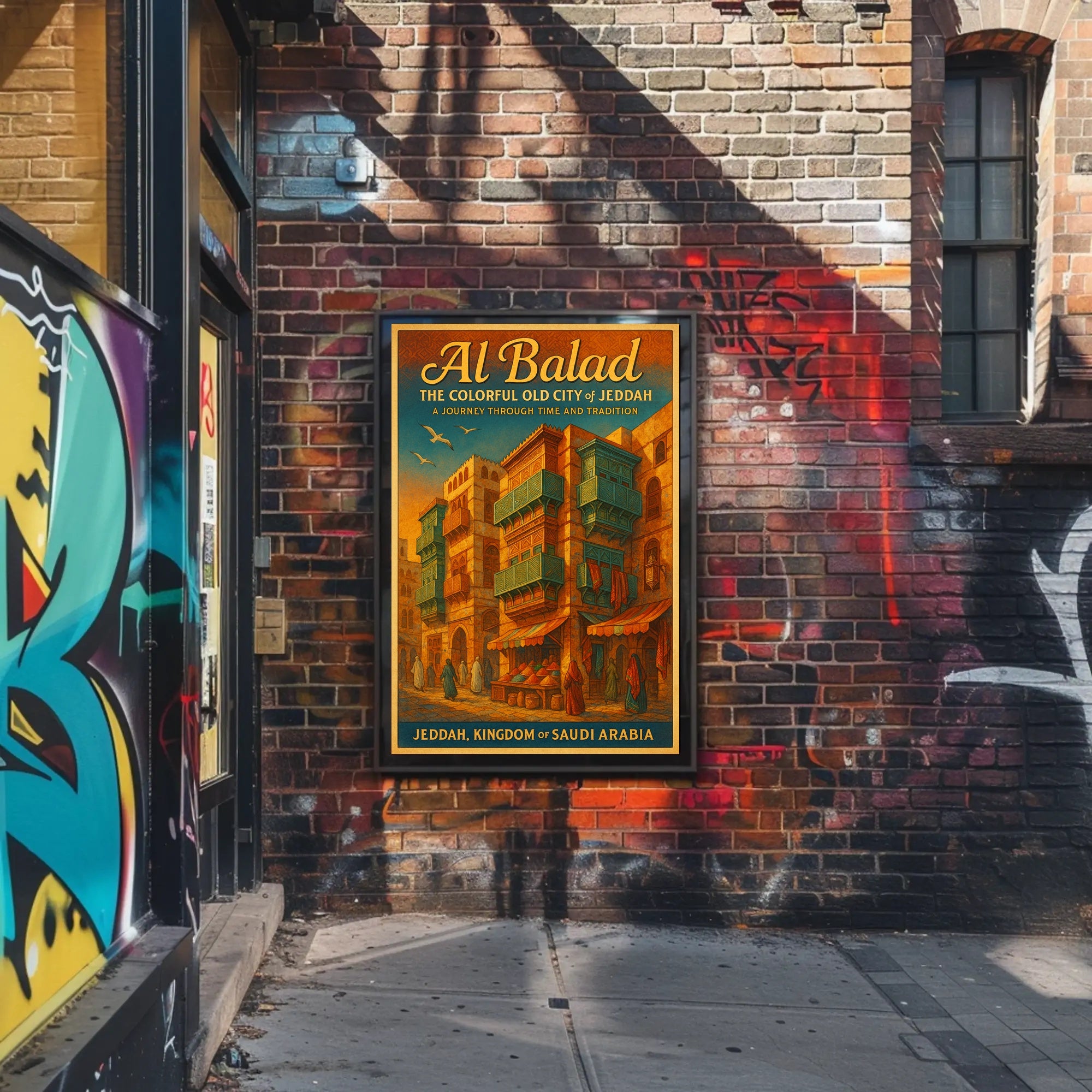 Al Balad Colorful Old City of Jeddah Poster PosterGoat