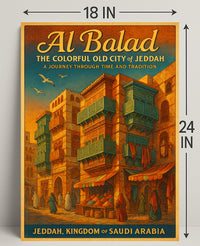 Al Balad Colorful Old City of Jeddah Poster PosterGoat