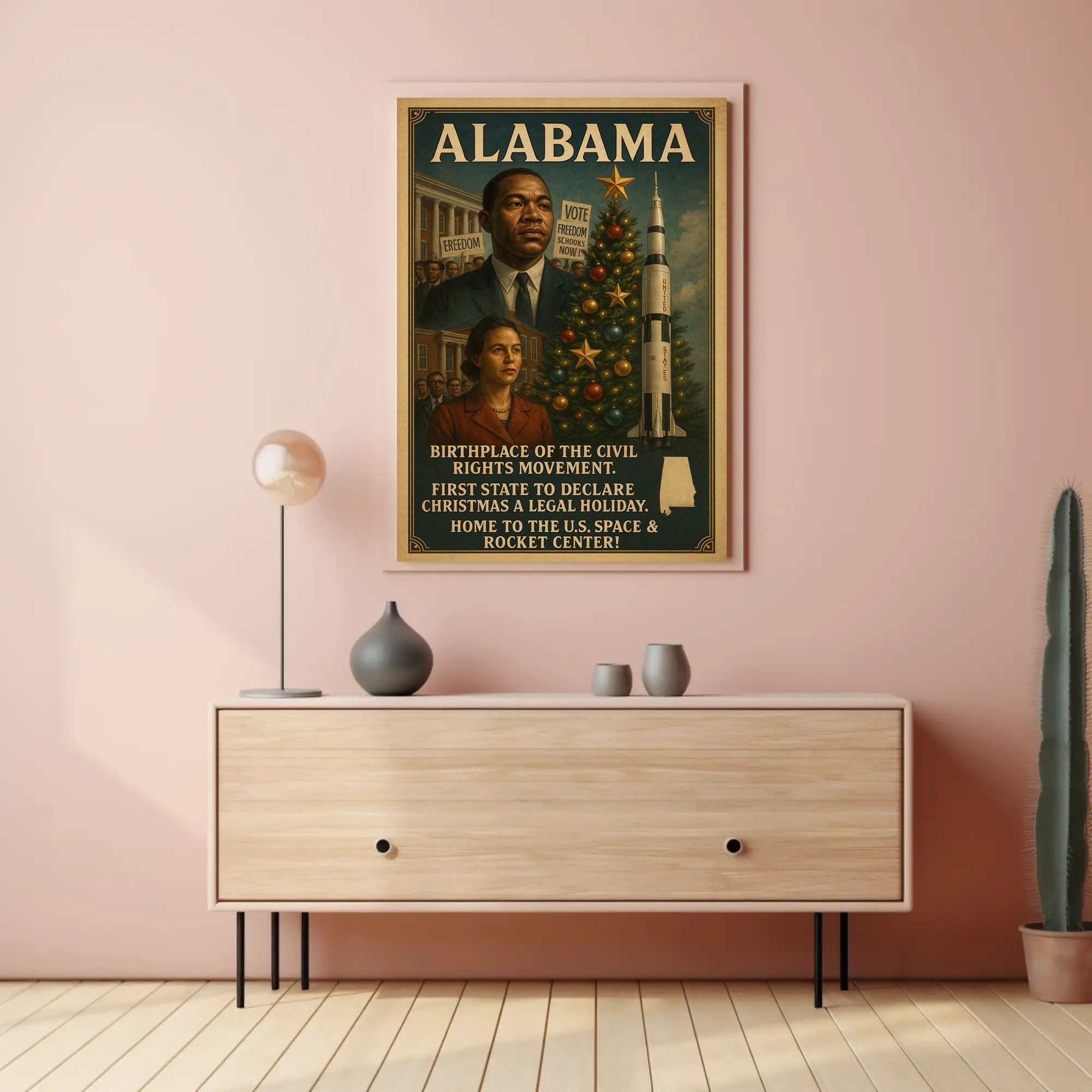 Alabama - A Historical Overview Poster PosterGoat