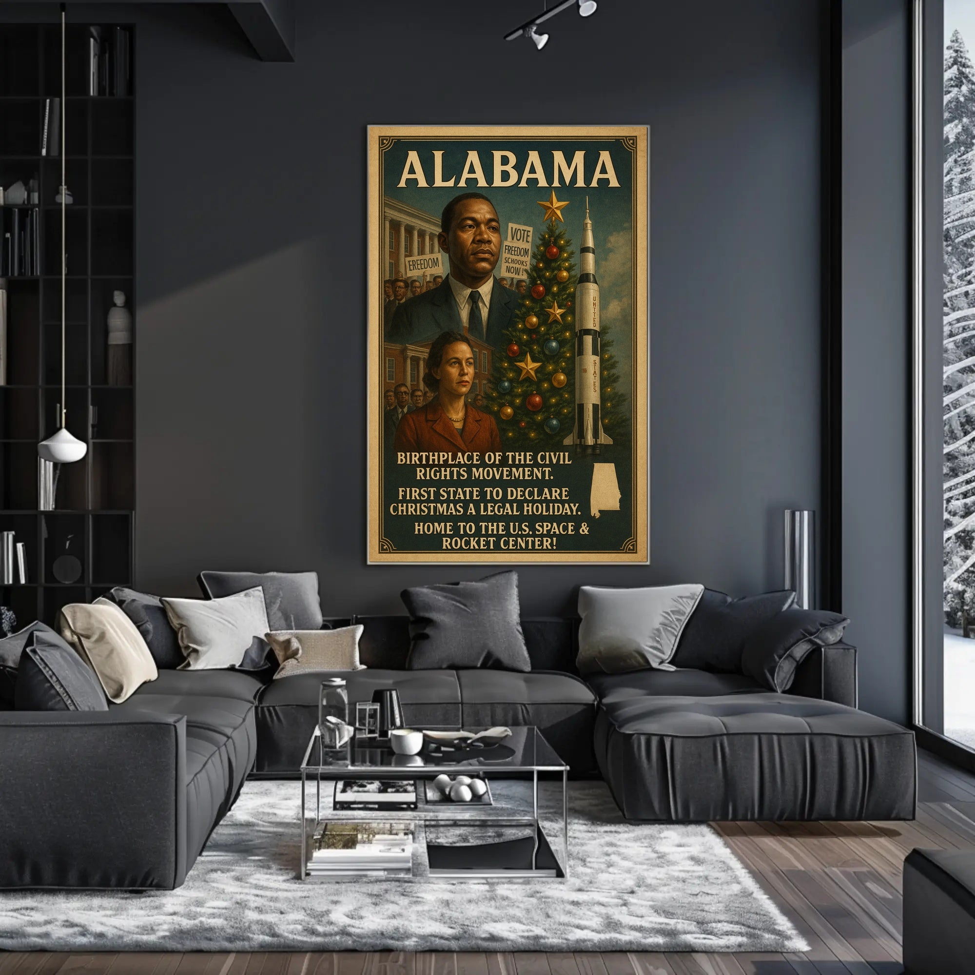 Alabama - A Historical Overview Poster PosterGoat
