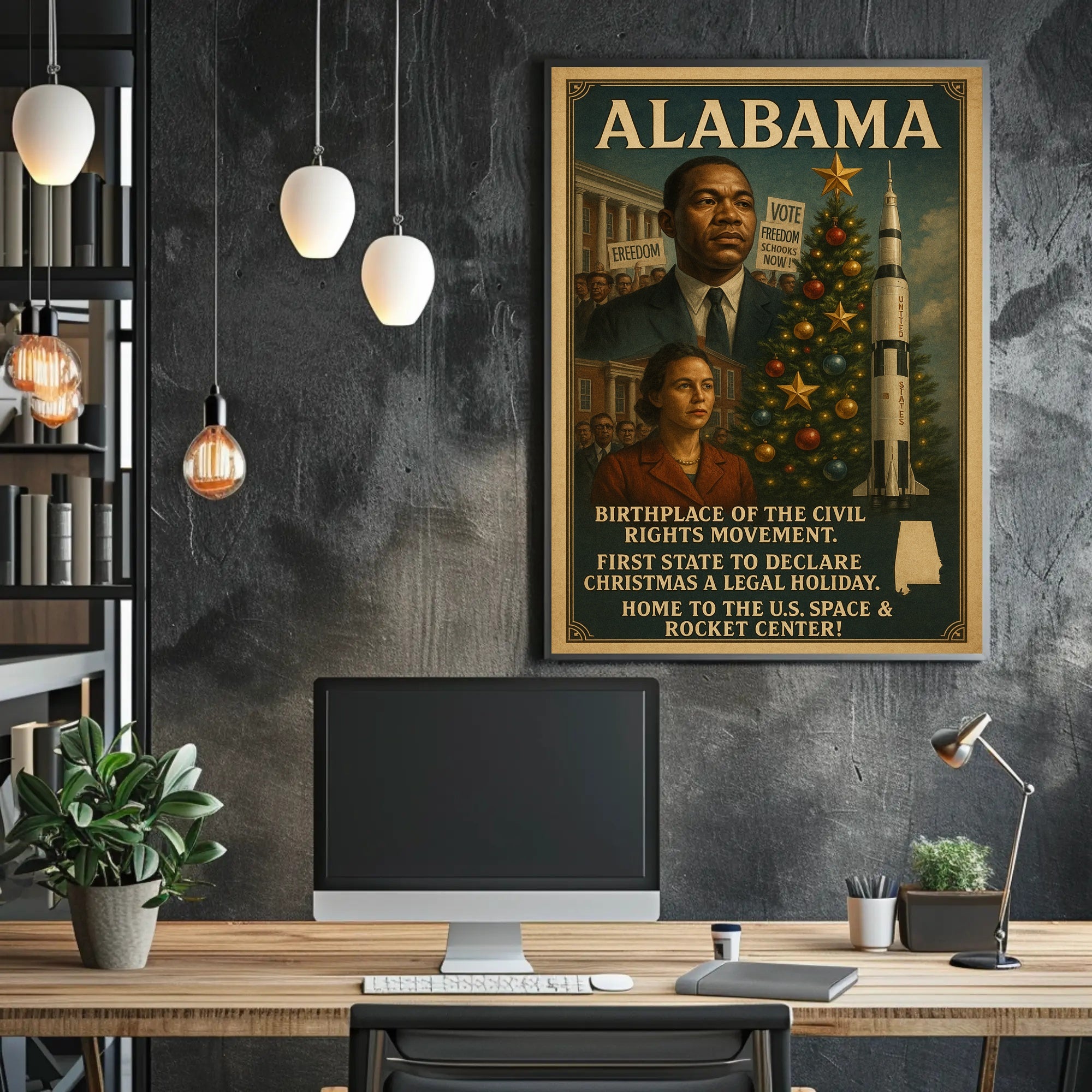 Alabama - A Historical Overview Poster PosterGoat
