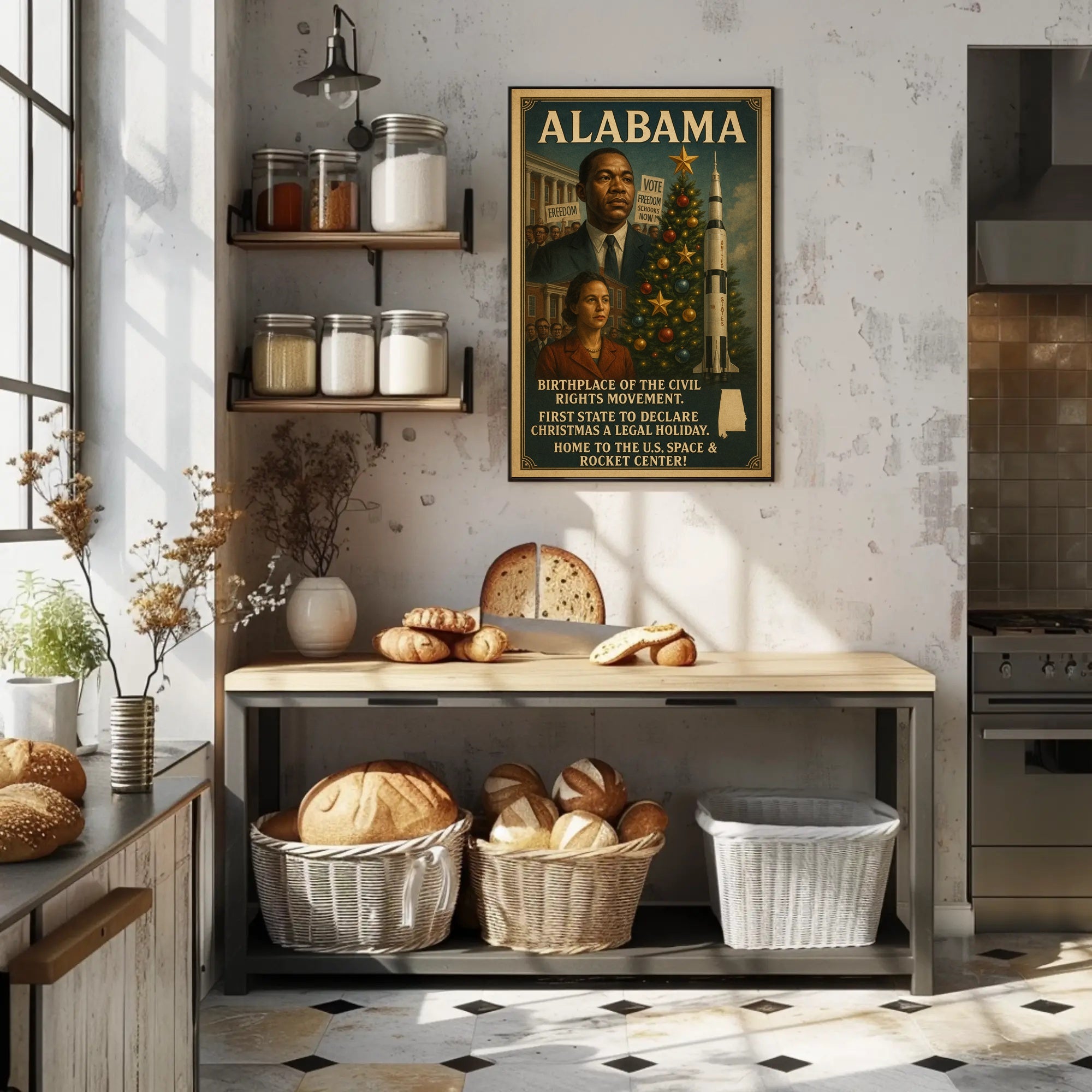 Alabama - A Historical Overview Poster PosterGoat